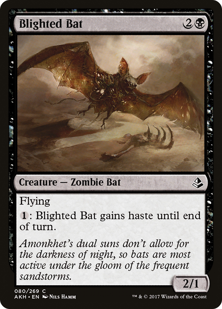 Blighted Bat (AKH-080) - Amonkhet Foil