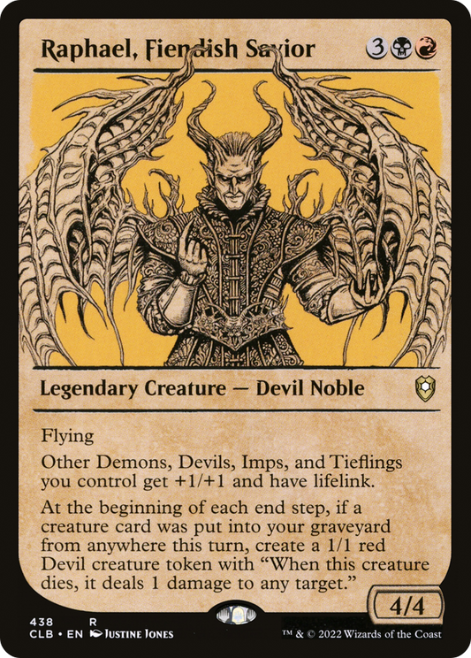 Raphael, Fiendish Savior (Showcase) (CLB-438) - Commander Legends: Battle for Baldur's Gate: (Showcase)