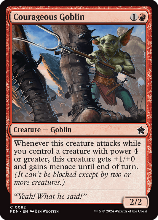 Courageous Goblin (FDN-082) - Foundations Foil