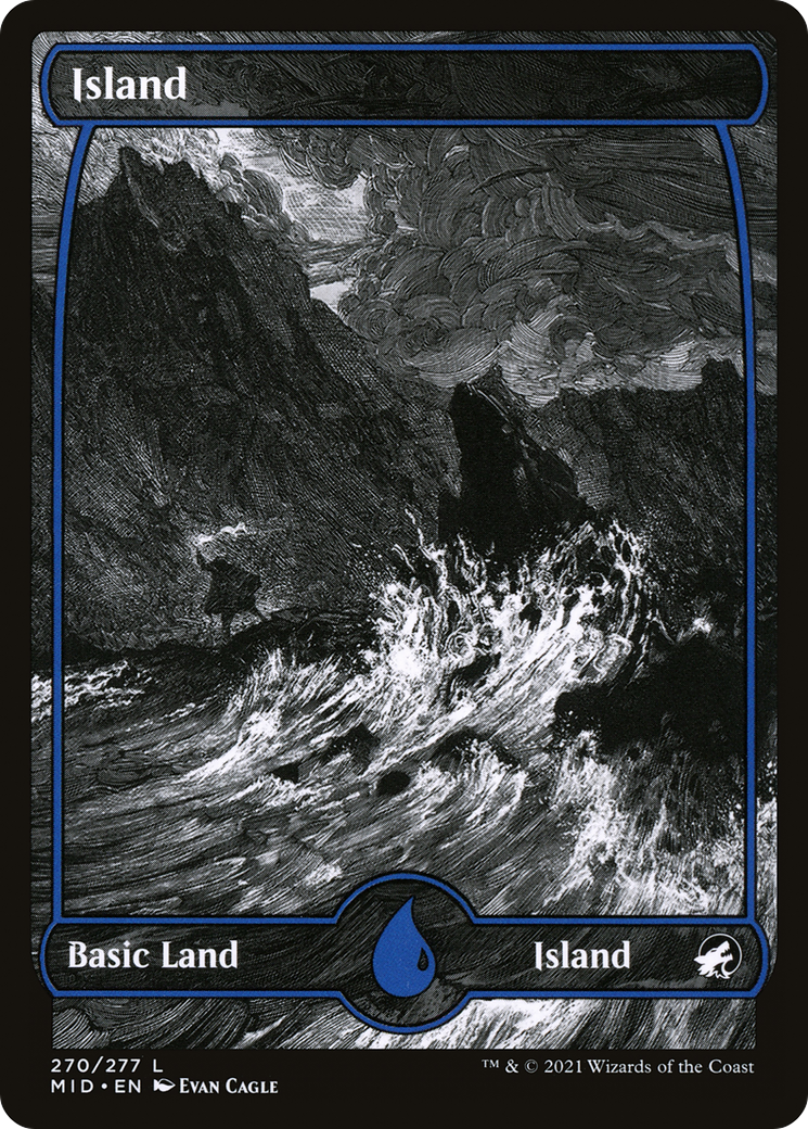 Island (MID-270) - Innistrad: Midnight Hunt: (Full Art, Showcase)