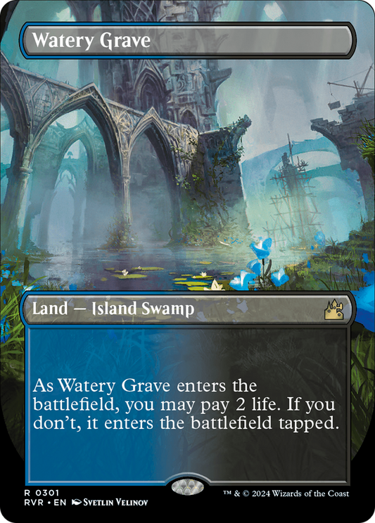 Watery Grave (RVR-301) - Ravnica Remastered (Borderless) Foil