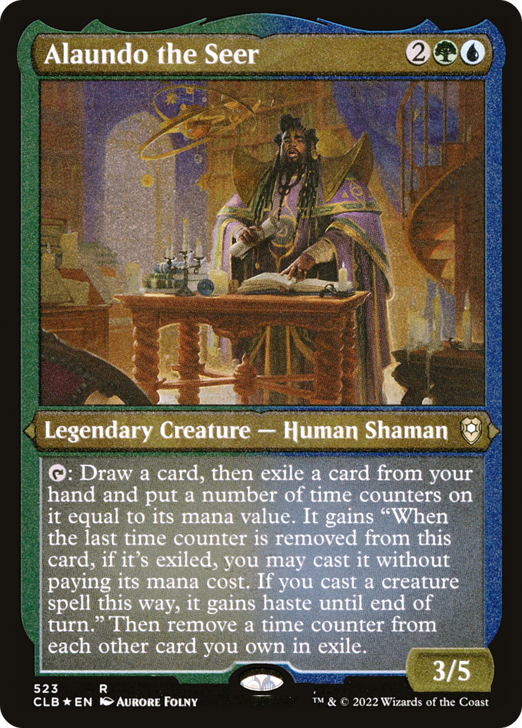 Alaundo the Seer (CLB-523) - Commander Legends: Battle for Baldur's Gate Etched Foil