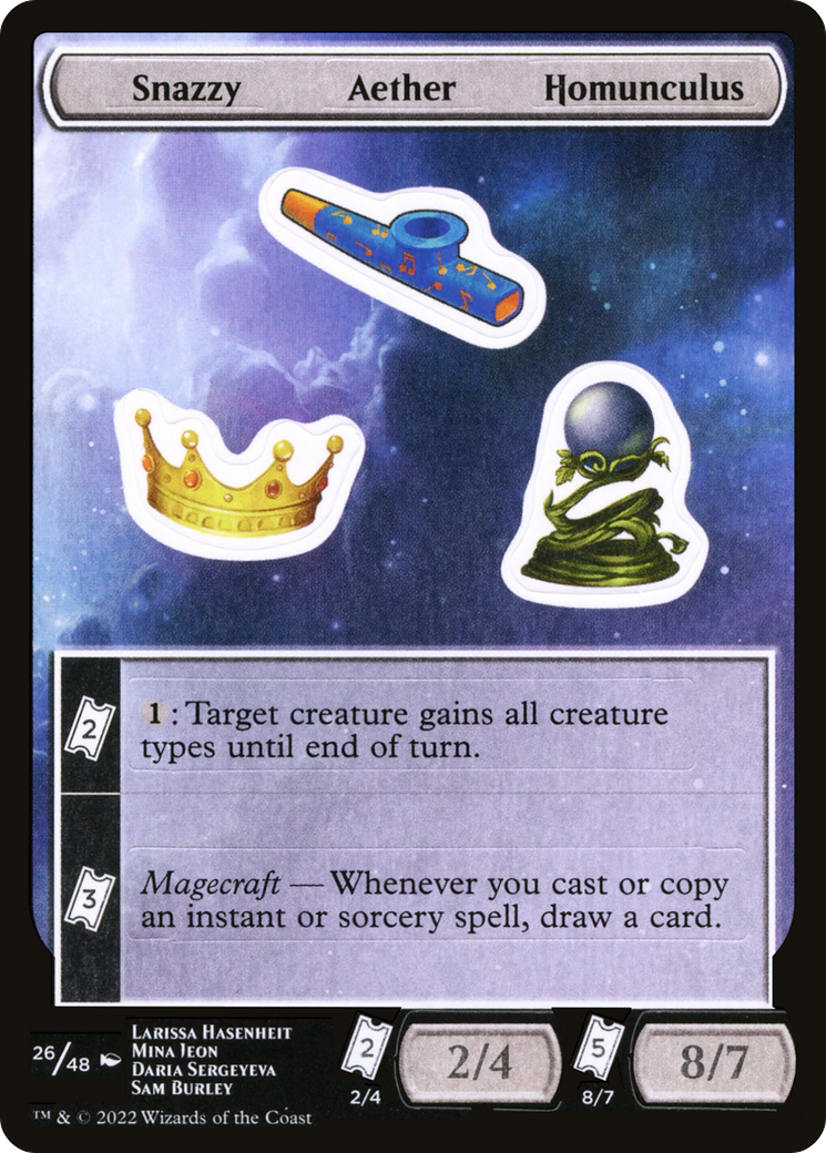 Snazzy Aether Homunculus (SUNF-026) - Unfinity Sticker Sheets