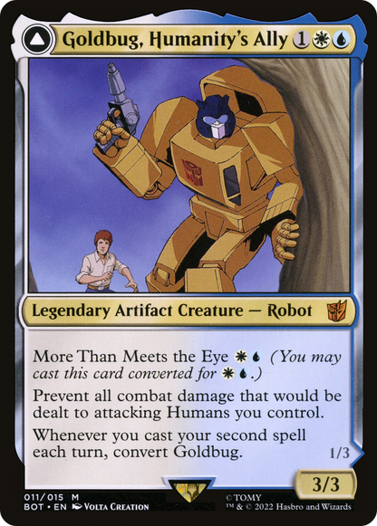 Goldbug, Humanity's Ally // Goldbug, Scrappy Scout (BOT-011) - Transformers: (convertdfc)