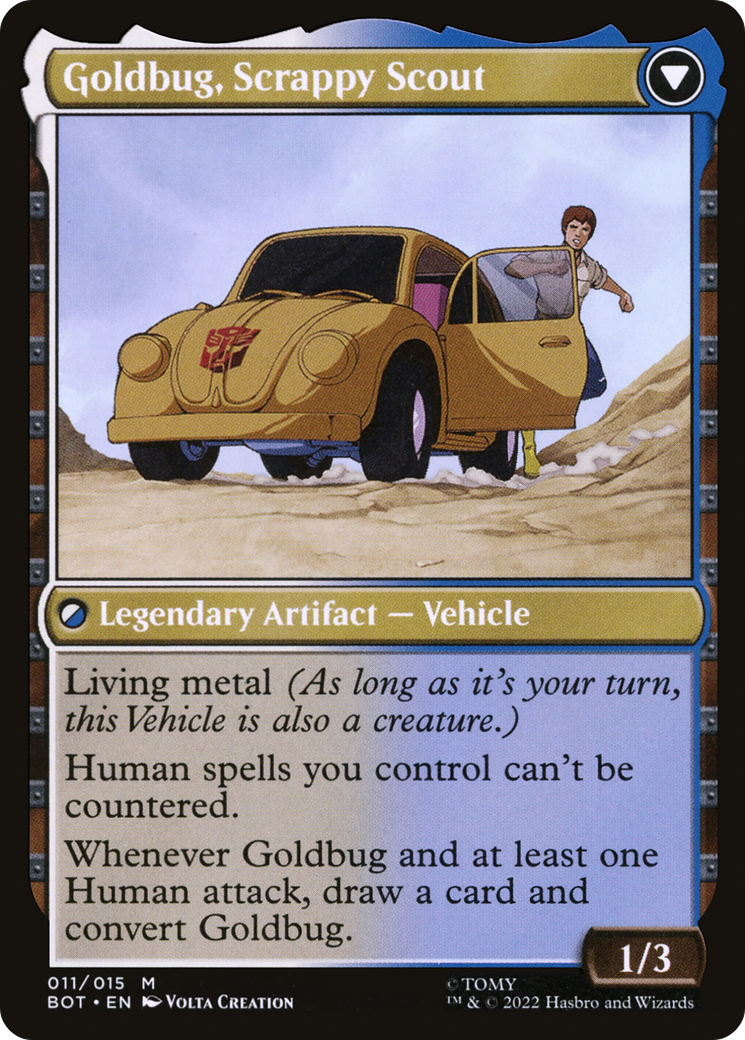 Goldbug, Humanity's Ally // Goldbug, Scrappy Scout (BOT-011) - Transformers: (convertdfc) Foil