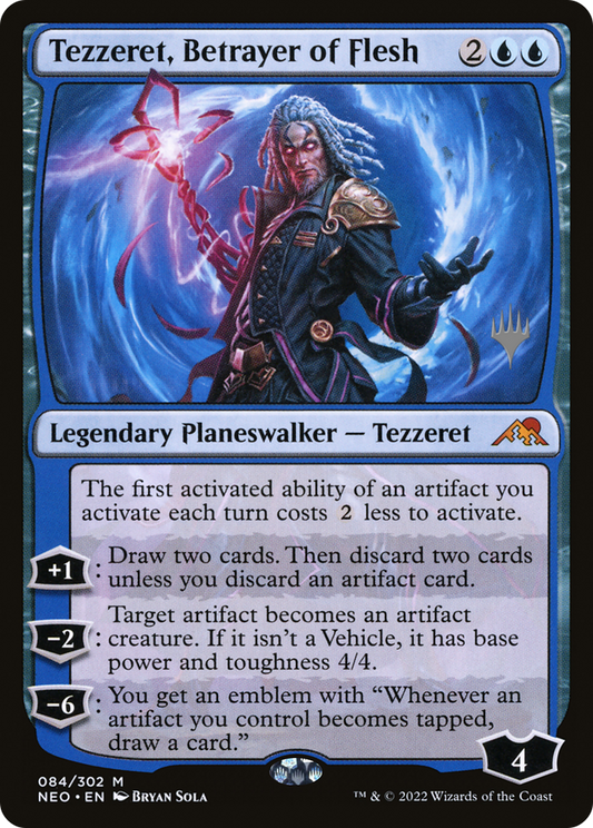 Tezzeret, Betrayer of Flesh (PNEO-84P) - Kamigawa: Neon Dynasty Promos