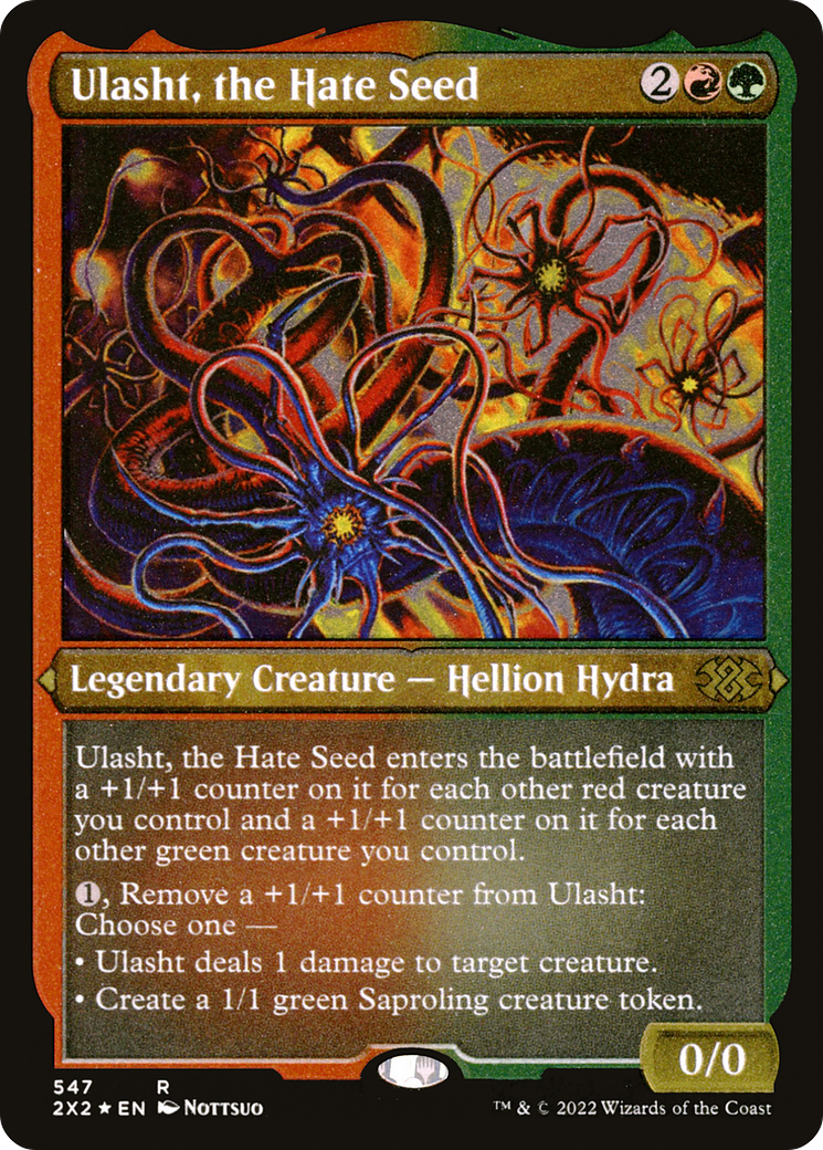 Ulasht, the Hate Seed (2X2-547) - Double Masters 2022 Etched Foil