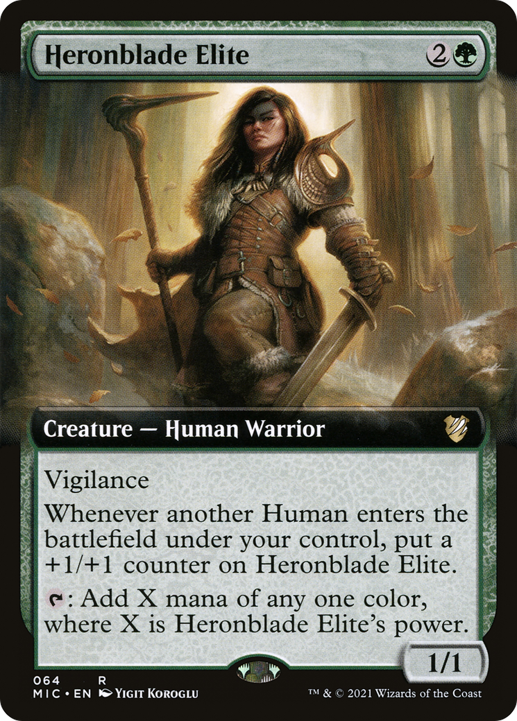 Heronblade Elite (MIC-064) - Midnight Hunt Commander: (Extended Art)