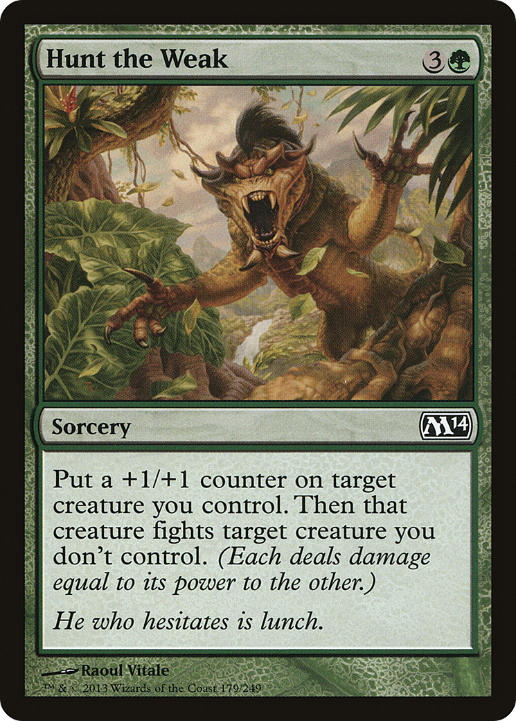 Hunt the Weak (M14-179) - Magic 2014 Foil