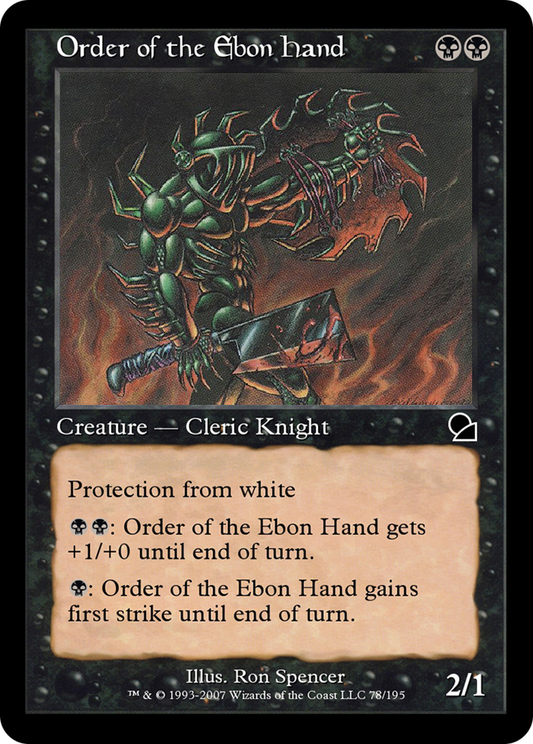 Order of the Ebon Hand (ME1-078) - Masters Edition Foil