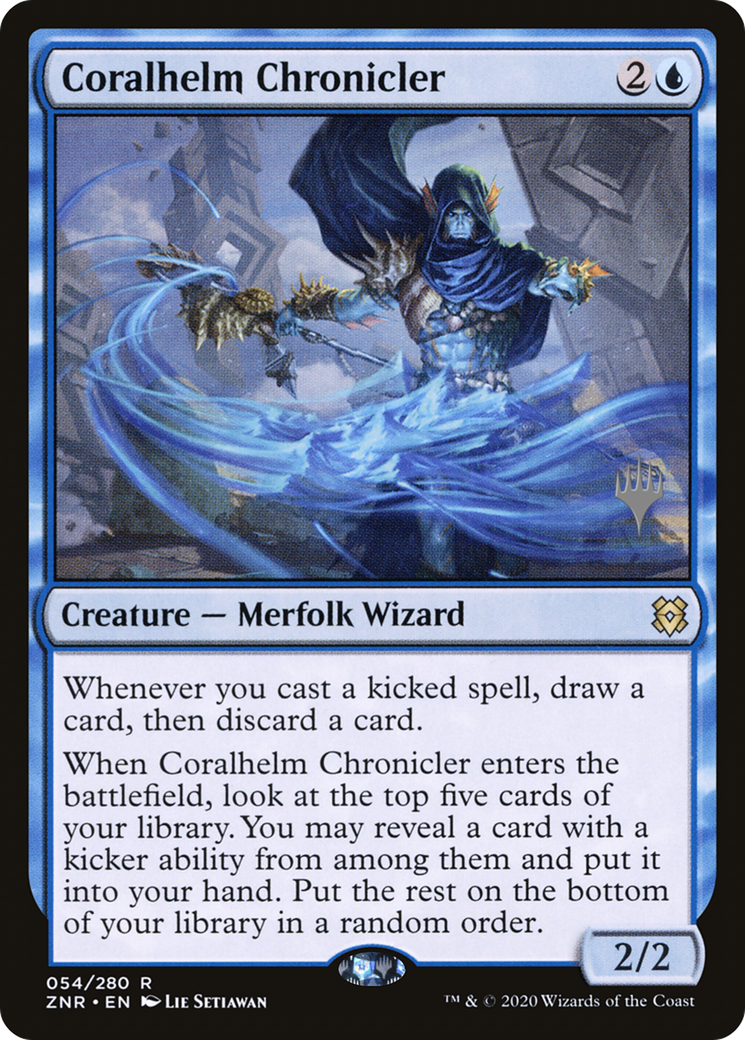 Coralhelm Chronicler (PPZNR-54P) - Zendikar Rising Promos (Promo Pack)
