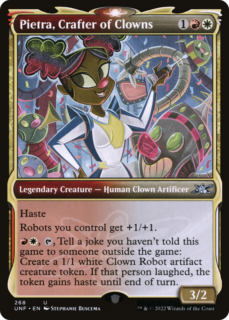 Pietra, Crafter of Clowns (UNF-268) - Unfinity: (Showcase) Foil