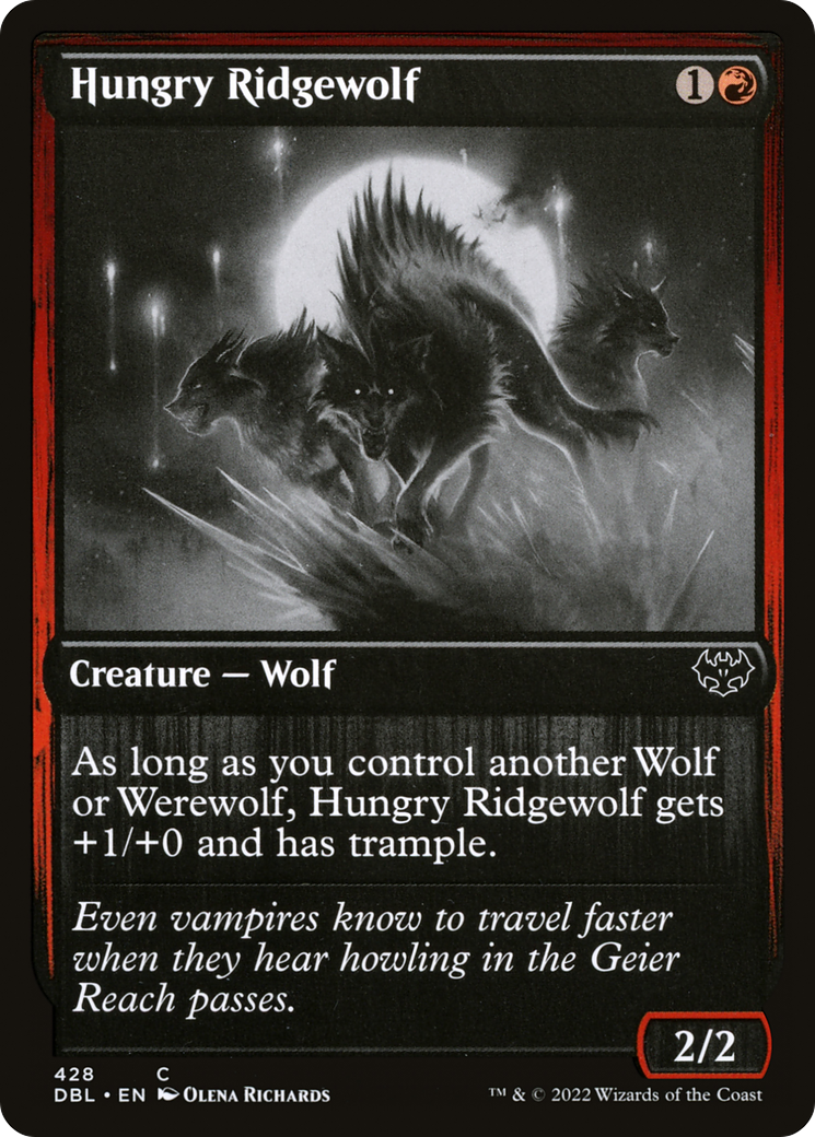 Hungry Ridgewolf (DBL-428) - Innistrad: Double Feature Foil