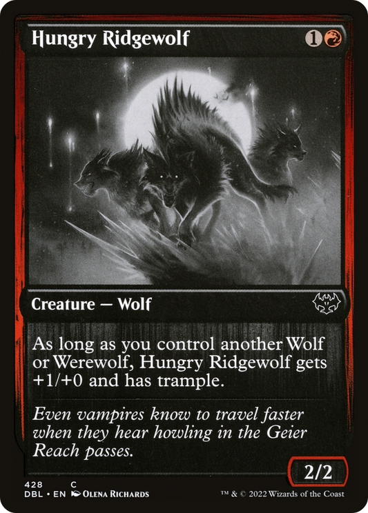 Hungry Ridgewolf (DBL-428) - Innistrad: Double Feature Foil