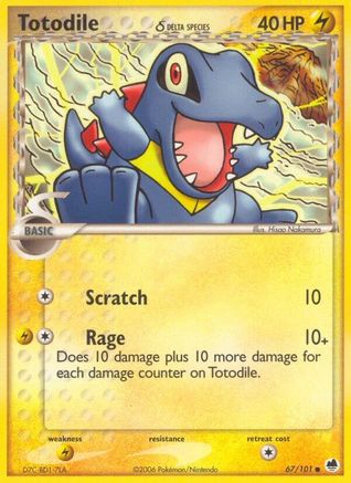 Totodile (Delta Species) - 067/101 - Dragon Frontiers Normal