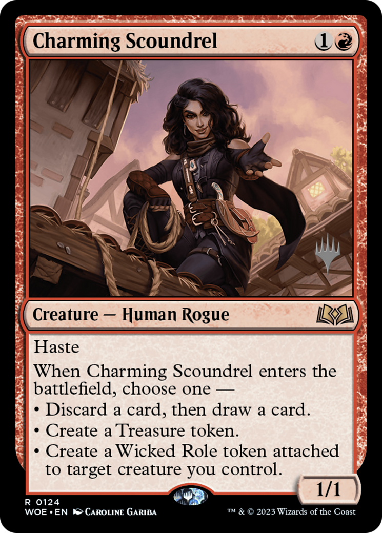 Charming Scoundrel  (PPWOE-124P) - Wilds of Eldraine Promos (Promo Pack) Foil