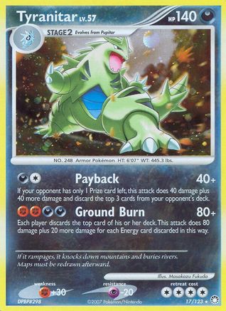 Tyranitar (17/123) - Mysterious Treasures Holofoil - Holo Rare