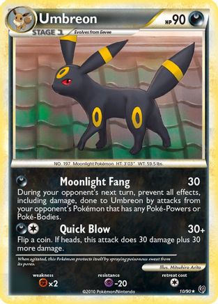 Umbreon 10/90 - HSUndaunted Reverse Holofoil