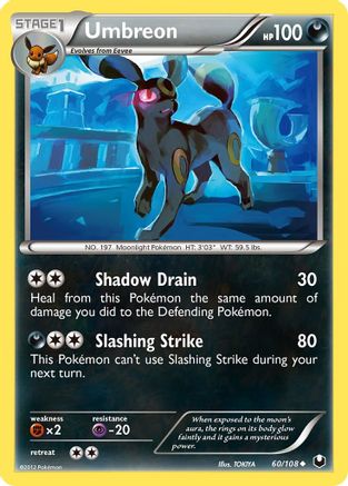 Umbreon 60/108 - Dark Explorers Reverse Holofoil