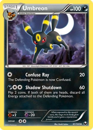 Umbreon 61/108 - Dark Explorers Reverse Holofoil