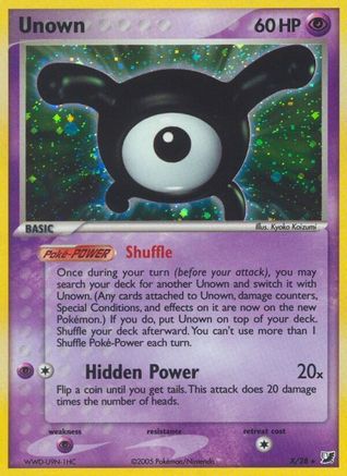 Unown (X)  - Unseen Forces Holofoil