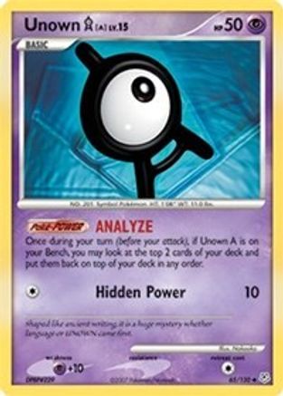 Unown A 65/130 - Diamond & Pearl Reverse Holofoil