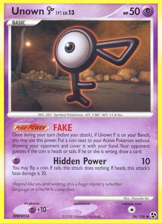 Unown [F] (56/106) - Great Encounters  - Uncommon