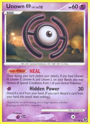 Unown [H] (29/106) - Great Encounters Reverse Holofoil - Rare