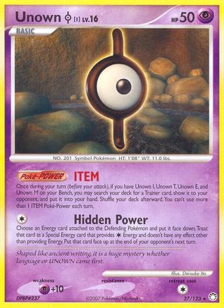 Unown [I] (37/123) - Mysterious Treasures Reverse Holofoil - Rare