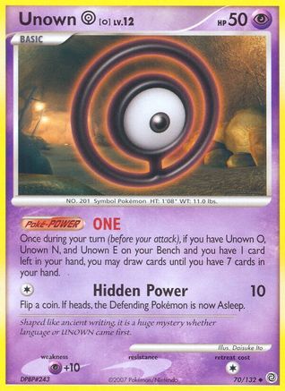 Unown [O] (70/132) - Secret Wonders  - Uncommon