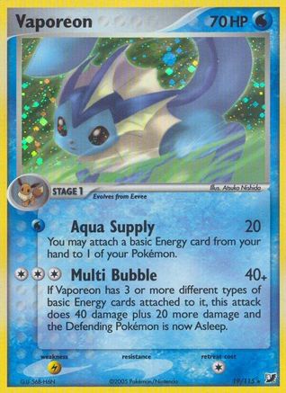 Vaporeon 19/115 - Unseen Forces Holofoil