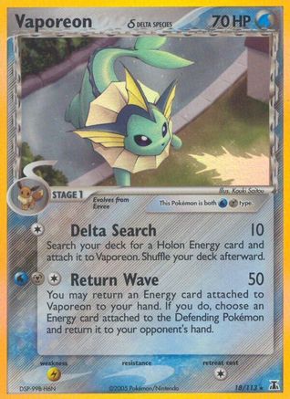 Vaporeon δ 18/113 - Delta Species Holofoil