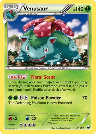 Venusaur 3/108 - Dark Explorers Holofoil