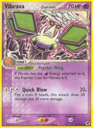 Vibrava - 024/101 (Delta Species)  - Dragon Frontiers Reverse Holofoil