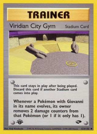 Viridian City Gym 123/132 - Gym Challenge 1st Edition