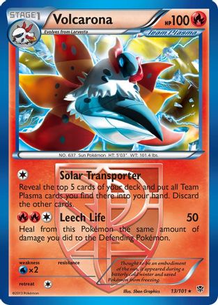 Volcarona 13/101 - Plasma Blast Reverse Holofoil