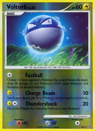Voltorb (Shiny) (SH3/100) - Stormfront Reverse Holofoil - Shiny Holo Rare