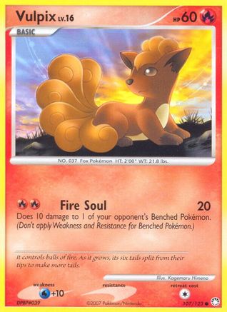 Vulpix (107/123) - Mysterious Treasures Reverse Holofoil - Common