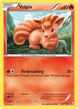 Vulpix 020/113 - Legendary Treasures Reverse Holofoil - Common