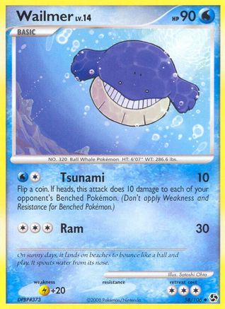 Wailmer (58/106) - Great Encounters Reverse Holofoil - Uncommon