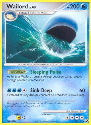 Wailord (30/106) - Great Encounters Reverse Holofoil - Rare