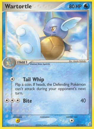 Wartortle - 043/100  - Crystal Guardians Reverse Holofoil