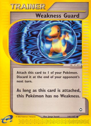 Weakness Guard 141 - Aquapolis Reverse Holofoil - Uncommon
