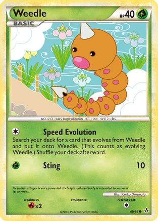 Weedle - 069/95 - Unleashed Reverse Holofoil