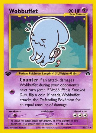 Wobbuffet 035/075 - Neo Discovery 1st Edition - Rare