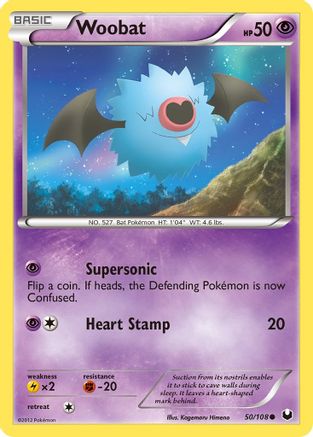 Woobat 050 - Dark Explorers Reverse Holofoil - Common