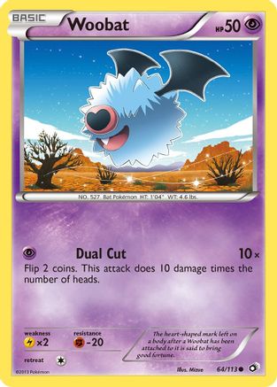 Woobat 64/113 - Legendary Treasures Reverse Holofoil