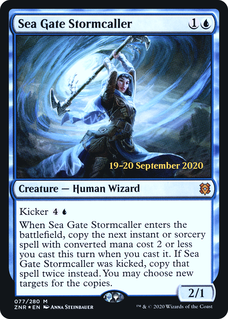 Sea Gate Stormcaller (PRE-77S) - Zendikar Rising Promos (Prerelease) Foil