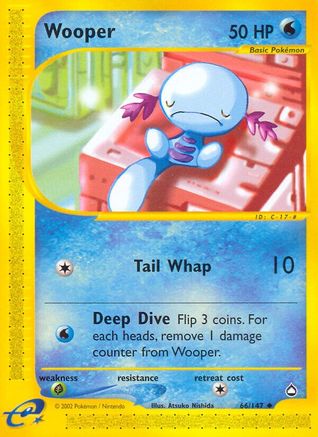 Wooper (66) 066 - Aquapolis Reverse Holofoil - Uncommon