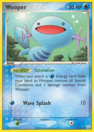 Wooper 81/109 - Team Rocket Returns Reverse Holofoil